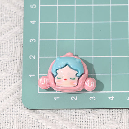 Cute Beans Resin Beads Glossy Pastel Colors 10pcs 4