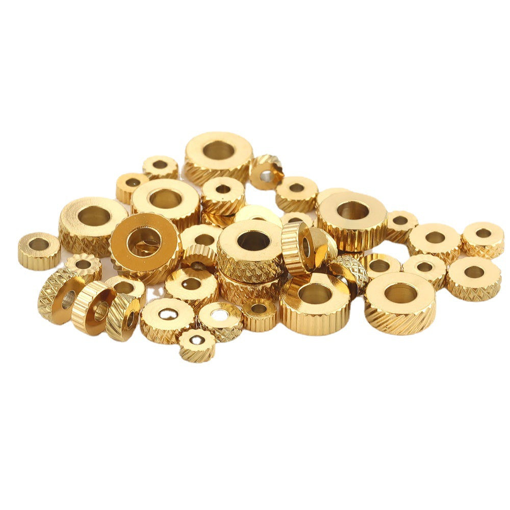 Stainless Steel Flat Spacer Beads Patterned 100pcs 5