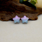 Oil Painting Star Resin Beads 19mm Iridescent Pastel 1pc 2