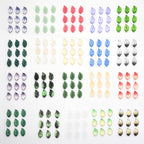 Czech Glass Beads Feather Leaf 17x28mm Gradual Color Change 20pcs 3