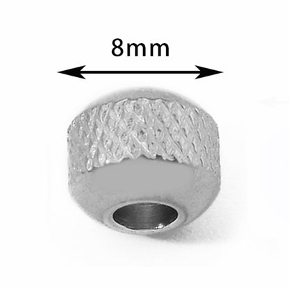 Stainless Steel Pineapple Metal Beads 4/6/8mm Textured Summer Style 50pcs 10