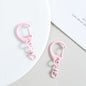 Zinc Alloy D Shaped Colorful Buckle Keychain Clasps 20pcs 38mm 8