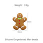 Silicone Focal Beads Christmas Santa Claus Snowman Reindeer 20pcs 9