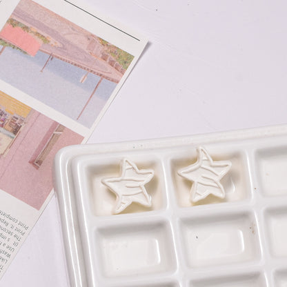 Colorful Recessed Star Acrylic Beads 17mm Mixed Colors 20pcs 16