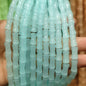 Transparent Bamboo Shape Glass Beads 6x12mm Glossy Finish 5 Strands 24