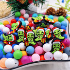 Silicone Focal Beads Christmas Halloween Horror Grinch Holding Gift 20pcs