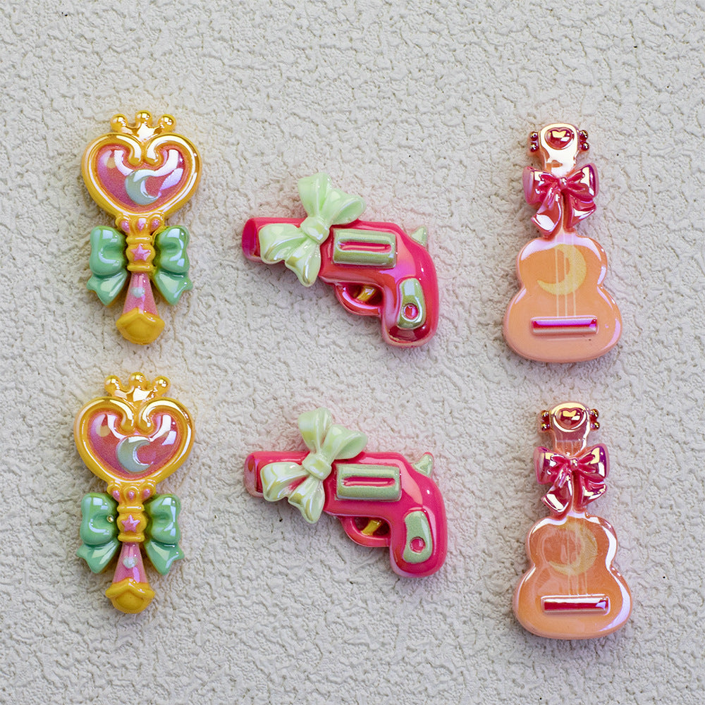 Plating Resin Beads Sailor Moon Series Glossy Magic Motif 20pcs 9