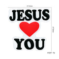 Silicone Focal Beads Love Jesus Heart Message 20pcs