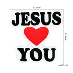 Silicone Focal Beads Love Jesus Heart Message 20pcs