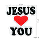 Silicone Focal Beads Love Jesus Heart Message 20pcs