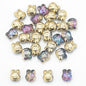 Plating Bunny Head Glass Beads 12mm Iridescent 30pcs 14