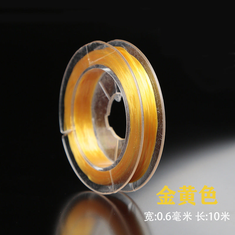 Flat Elastic Spandex Thread 0.6mm Diameter Clear Case 100m 15