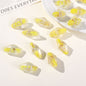 Lampwork Glass Beads Rhombus 24mm Silver Foil Filled Dyed Core 10pcs 10