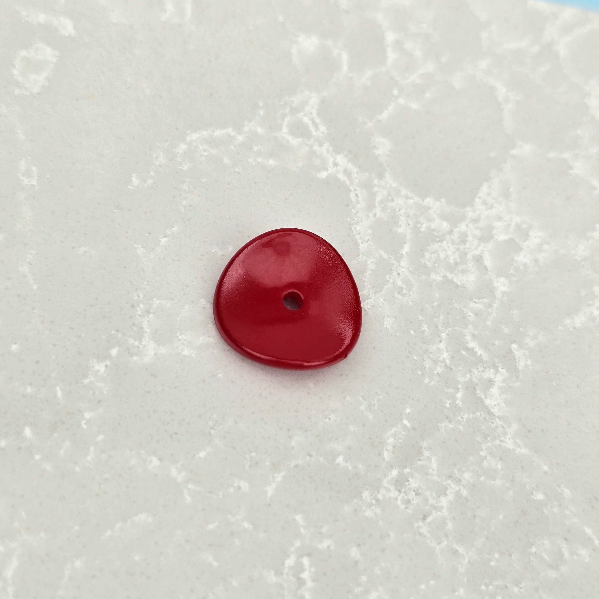 Acrylic Potato Chips Spacer Beads 14mm Baking Painted 20pcs 19