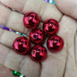 Plating Round Acrylic Beads 16mm Metallic Color Mirror Shine 100pcs 9
