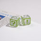 Clear Square Acrylic Beads 14mm Question & Exclamation Mark Pattern 30pcs 9