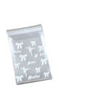 Self Adhesive OPP Bags Ballet Bow Pattern 8x10+3cm 200pcs 5