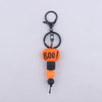 Halloween Silicone Bead Keychain Colorful Spooky Characters Durable 6