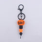 Halloween Silicone Bead Keychain Colorful Spooky Characters Durable 6