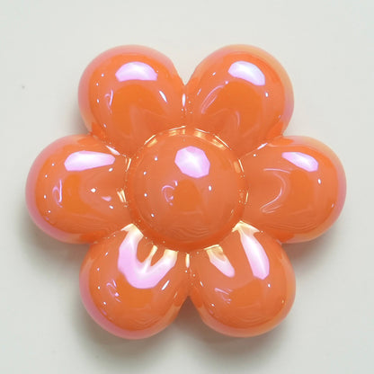 UV Plating Flower Acrylic Beads 32mm Glossy Pastel Large 20pcs 11