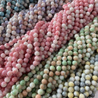 Crackle Round Glass Beads 10mm Imitation Porcelain Pastel Colors 120pcs 3
