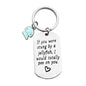 Little Jellyfish Stainless Steel Engraved Relationship Keychain