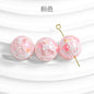 Milk Colored Marbled Resin Beads 16mm Glossy Round 20pcs 6