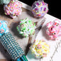 Embellished Bubblegum Beads 20mm Labub Polymer Clay Detailed 5pcs 15
