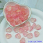 Transparent Bow Pattern Heart Glass Beads 14x16x7mm 25pcs 8