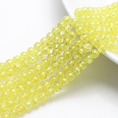 Crackle Round Glass Beads 8mm Monochrome Translucent 200pcs 12