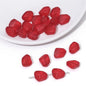 Frosted Irregular Cut Flat Stone Glass Beads 12x15mm Multicolor 10pcs 13