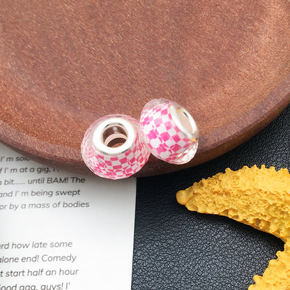 Resin Spacer Beads Pink Tone 40pcs 6