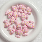Painted Dress Acrylic Beads 26mm Colorful Assorted 5pcs 6