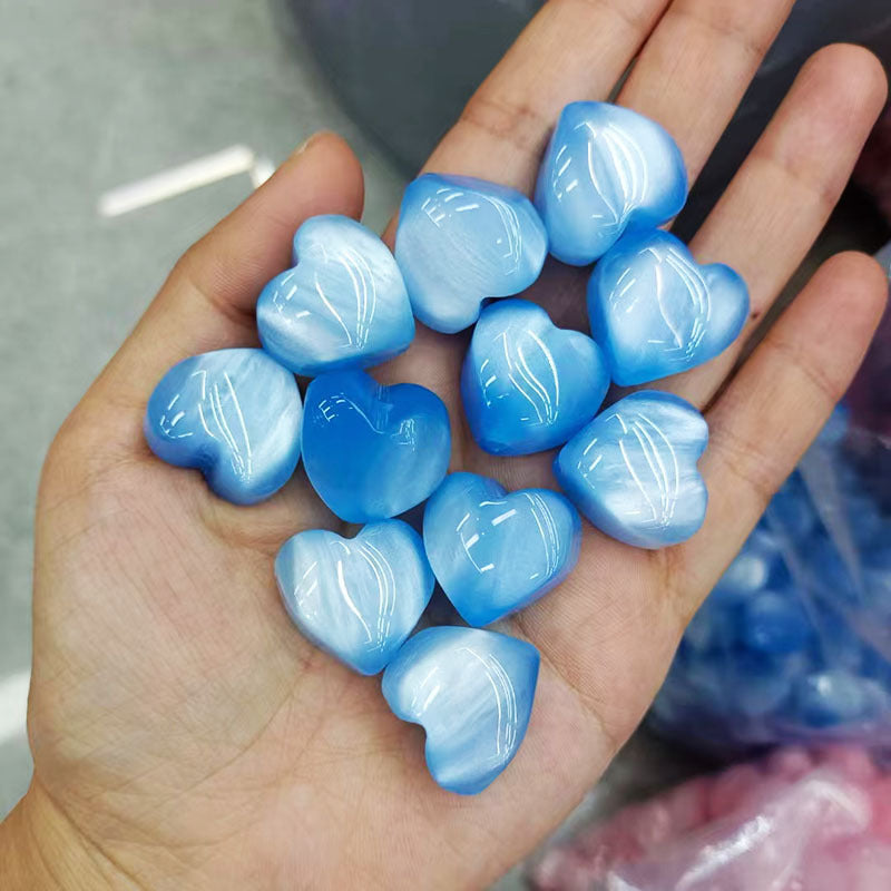 Gradient Heart Resin Beads 20mm Glossy Color Transition 20pcs 3