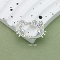 Cute Cartoon Hello Kitty Butterfly Alloy Bead Frames Colored Diamond 10pcs 8