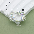 Cute Cartoon Hello Kitty Butterfly Alloy Bead Frames Colored Diamond 10pcs 8