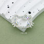 Cute Cartoon Hello Kitty Butterfly Alloy Bead Frames Colored Diamond 10pcs 8