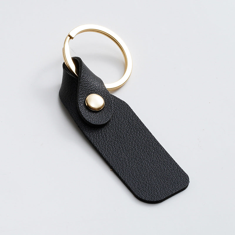 Alien Leather Keychain with Gold Rivet Accent Colorful 8