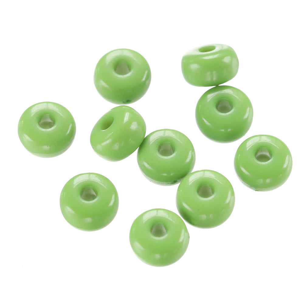 Acrylic Oblate Spacer Beads 4x7mm Baking Painted 100pcs 12