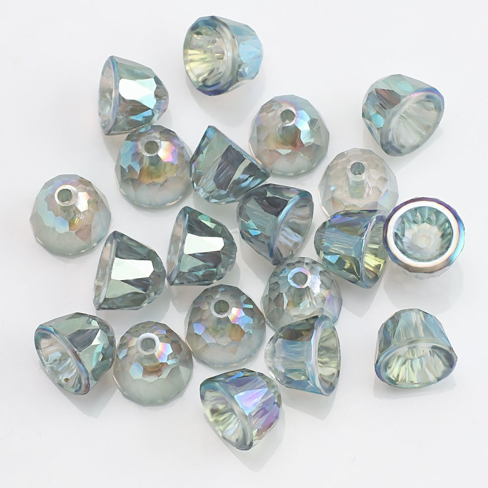 Bell Electroplated Glass Beads 8mm Sparkling Mixed Colors 50pcs 5