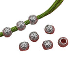 Tibetan Metal Beads 10mm Vintage Matte Pattern Large Hole Zinc Alloy 20pcs 5