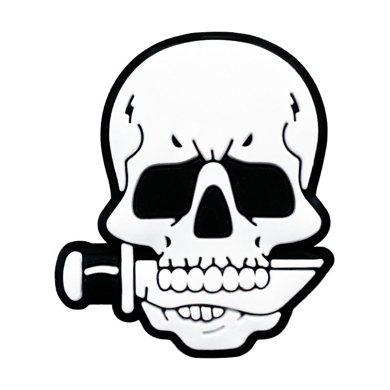 Silicone Focal Beads Halloween Knife Bones Skull with Knife 20pcs