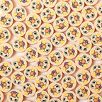 Flat Clay Beads 10mm Anime Character Bean Bun Man Polymer 100pcs