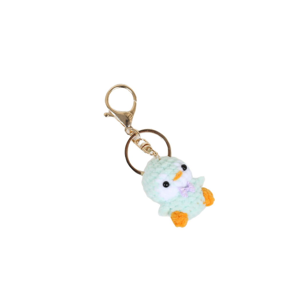 Crochet Penguin Keychain Pastel Colors with Bow Tie 1pc 5