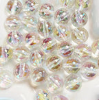 Dazzling Round Acrylic Beads 16mm UV Plating Pastel Colors 100pcs 6