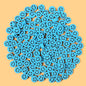 Smiley Face Flat Clay Beads 9mm Colorful Multicolor 100pcs 9