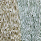 Oval Pearl Glass Beads 4mm 6mm 8mm Cream Pale Mint Smooth Finish