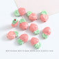 Hand Painted Heart Pineapple Ceramic Beads 15mm Glossy Pastel 10pcs 6