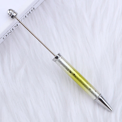 Beadable Ballpoint Pen UV Plating Starry Sky Sequins Gradient Colorful 15