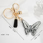 Acrylic Butterfly Keychain Colorful Wings Tassel Charm 7